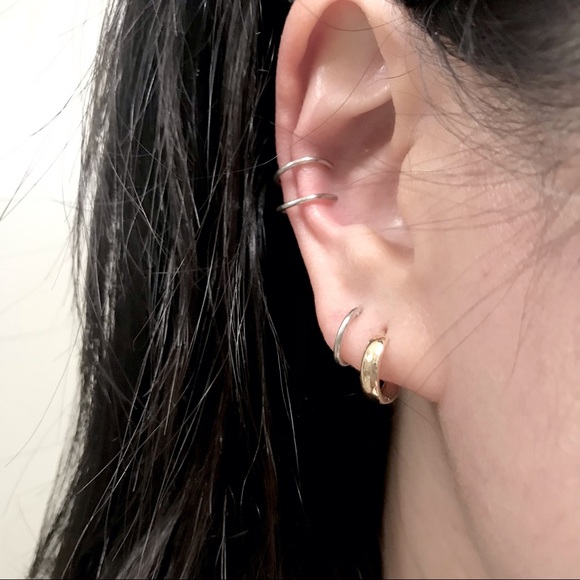 STERLING SILVER Earring Cuff - Picture 2 of 6